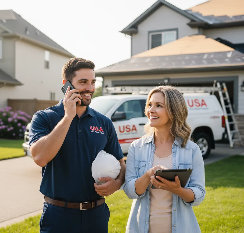 USA Roof Repair Experts customer support in Horace